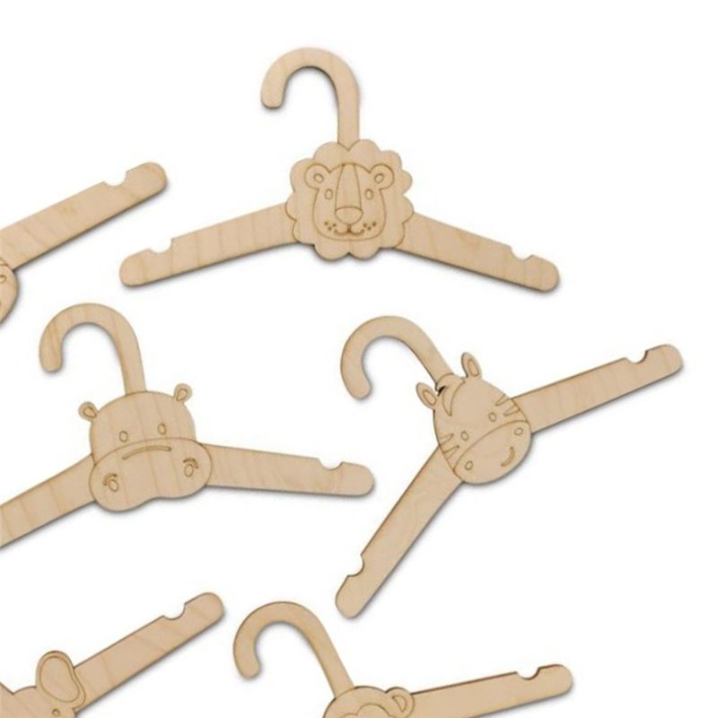 ABJI-20PCS Cute Wooden Clothes - đánh giá và giá Baby Clothing Hanging Rack